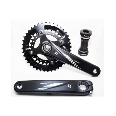 фото - Шатуни HT2 PROWHEEL ZEPHYR-501 TT 28/38T встав. вісь 9-шв. 170мм чорні