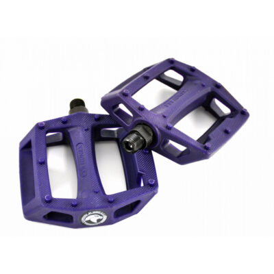 фото - Педаль BMX нейлон-пластик з литим шипом пурпурна
