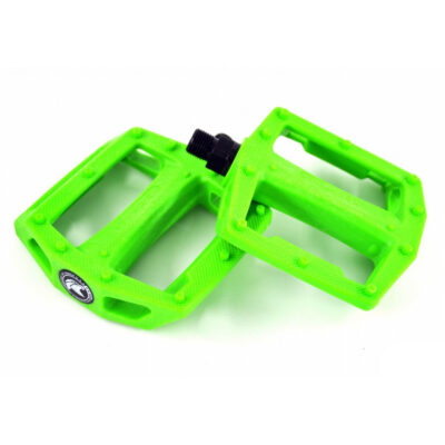 фото - Педаль BMX нейлон-пластик із шипом зелена
