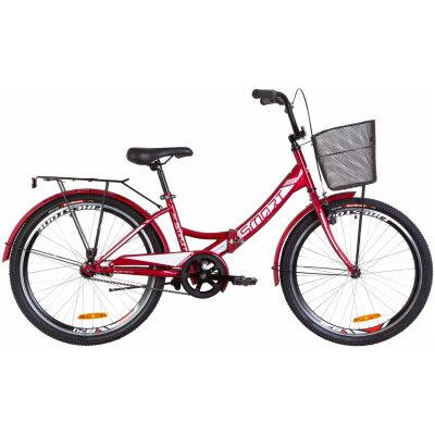 Велосипед ST 24" Formula SMART Vbr трещітка з багажником та кошиком St