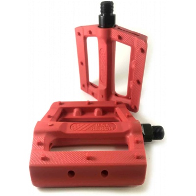 фото - Педаль BMX нейлон-пластик із шипом червона