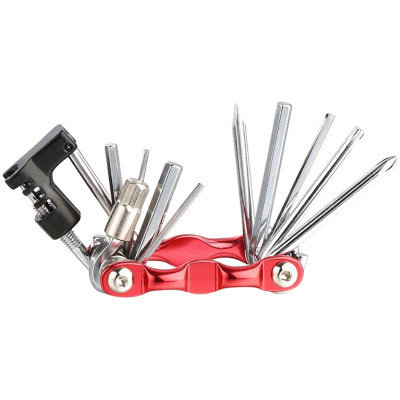 фото - Мультитул KEN TECH KL-9835S червоний + CP 11 функцій: шестигранники, викрутки, вичавки ланцюга