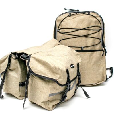 фото - Велобаул (сумка-штані) 43x29x10cm пісочний BRAVVOS F-091