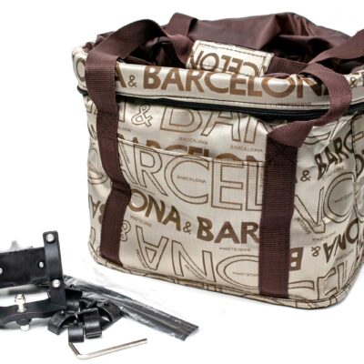 фото - Велосумка -корзина на руль 30x25x25 см бежевый (Барселона) BRAVVOS CK-084