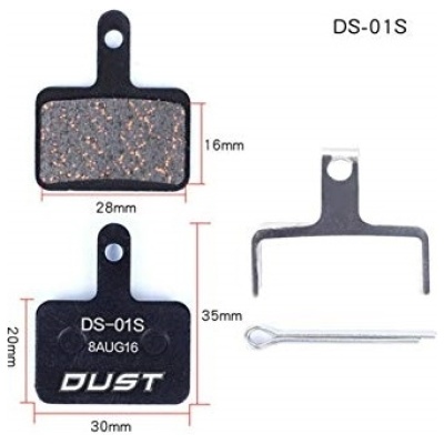 фото - Колодки тормозные полуметалл disc DUST DS-01S Shimano M515/M446/Tektro Draco и др.