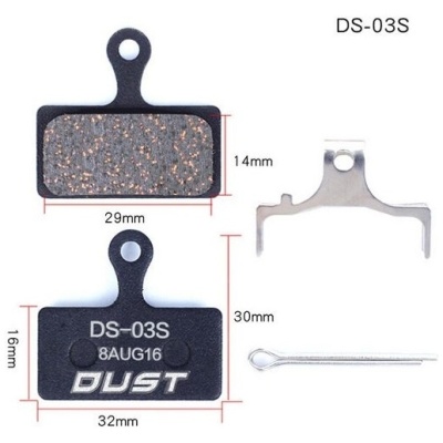 фото - Колодки тормозные полуметалл disc DUST DS-03S Shimano K -Force DB-XC-9000 и др.