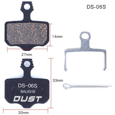 фото - Колодки тормозные полуметалл disc DUST DS-06S AVID ELIXI/R/CR Mag /E1/E3/E5/E7/E9/XO/XX