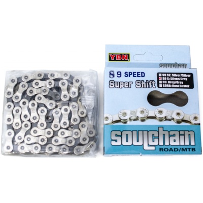 фото - Ланцюг 9шв. 116зв. silver/gray YBN S9 із замком