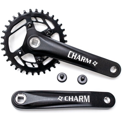 фото - Шатун PROWHEEL CHARM-34T, L175мм. під квадрат чорний (CHW-243)