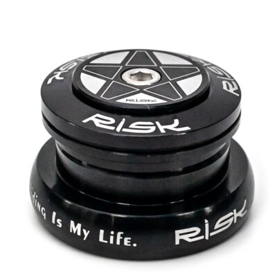 фото - Рульова колонка AL 1,5-1,1/8″ 28,6/44-44/30-39,8 RISK DH-44F для встановлення вилки з конус.штоком (черн.)