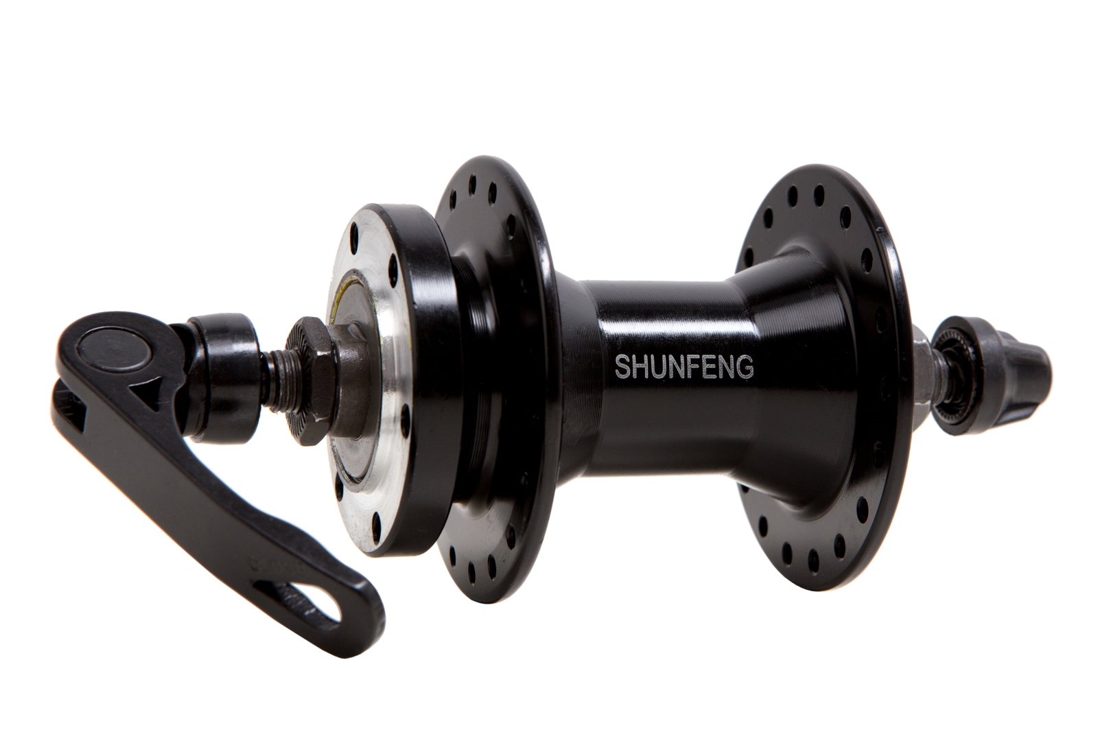 Втулка передняя Al DD 36H 14G ED ось - 10мм OLD - 100 mm с QR пром.подш SHUNFENG SF-A210F
