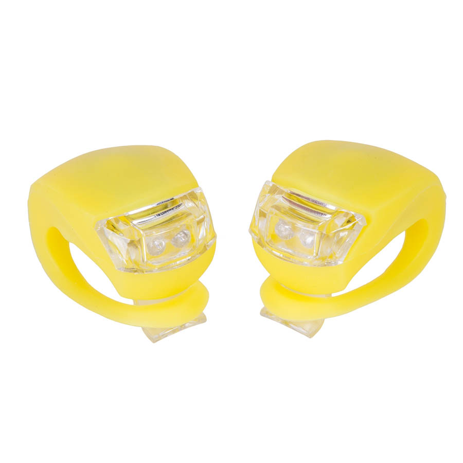 Фото Мигалка 2шт BC-RL8001 белый+красный свет LED силиконовый (желтый корпус)