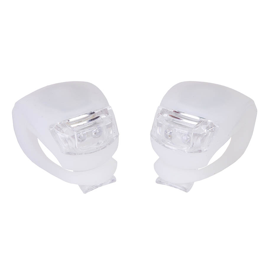 Фото Мигалка 2шт BC-RL8001 белый+красный свет LED силиконовый (белый корпус)
