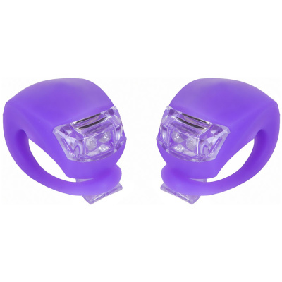 фото - Мигалка 2шт BC-RL8001 белый+красный свет LED силиконовый (фиолетовый корпус)