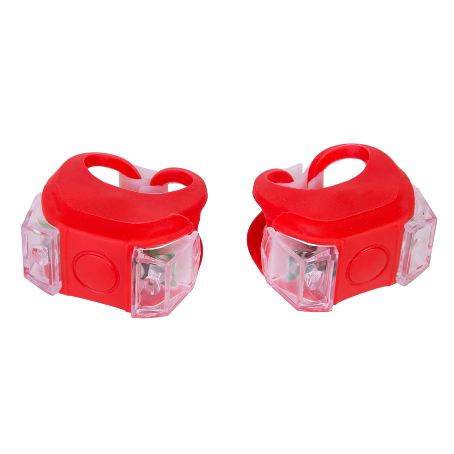 Фото Мигалка 2шт BC-RL8002 белый+красный свет LED силиконовый (красный корпус)