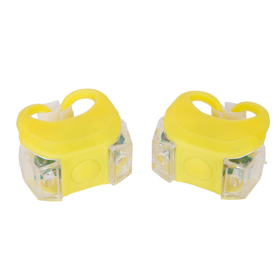 Фото Мигалка 2шт BC-RL8002 белый+красный свет LED силиконовый (желтый корпус)