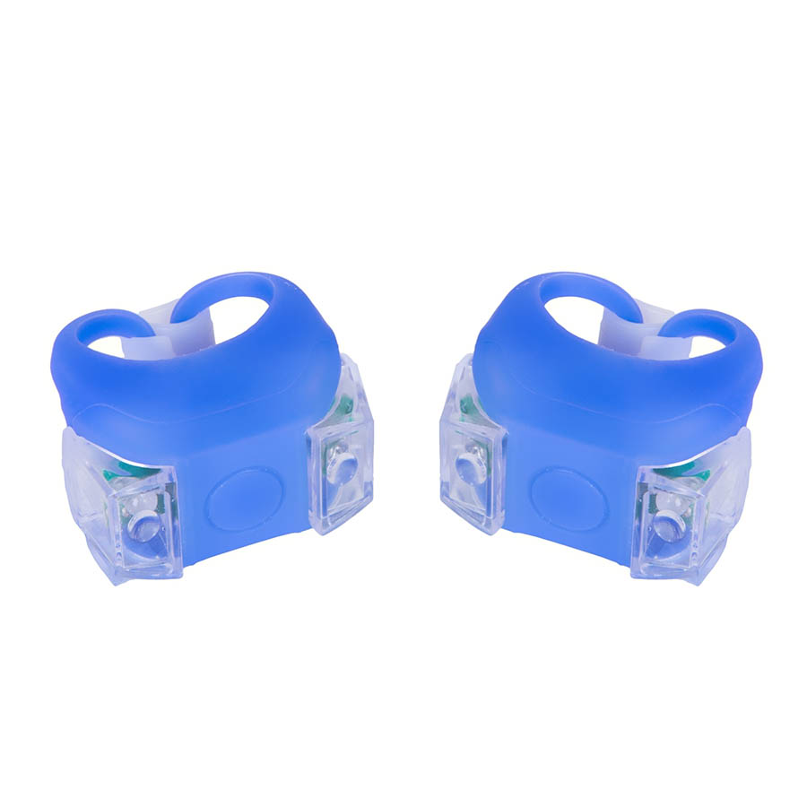 Фото Мигалка 2шт BC-RL8002 белый+красный свет LED силиконовый (синий корпус)
