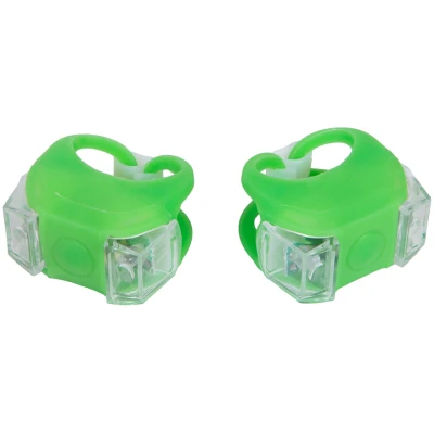 фото - Мигалка 2шт BC-RL8002 белый+красный свет LED силиконовый (зеленый корпус)