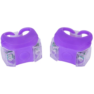фото - Мигалка 2шт BC-RL8002 белый+красный свет LED силиконовый (фиолетовый корпус)