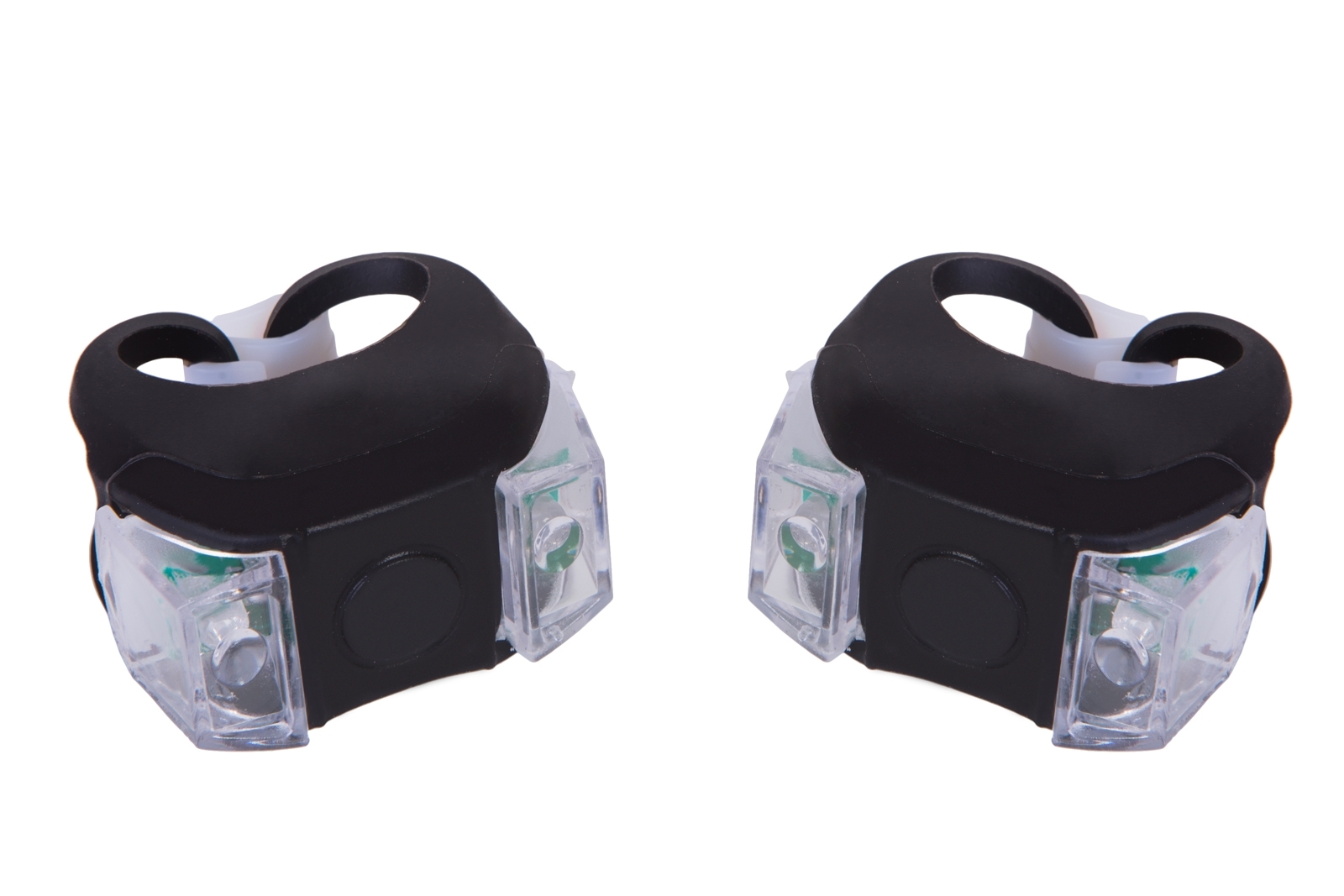 Фото Мигалка 2шт BC-RL8002 белый+красный свет LED силиконовый (черный корпус)