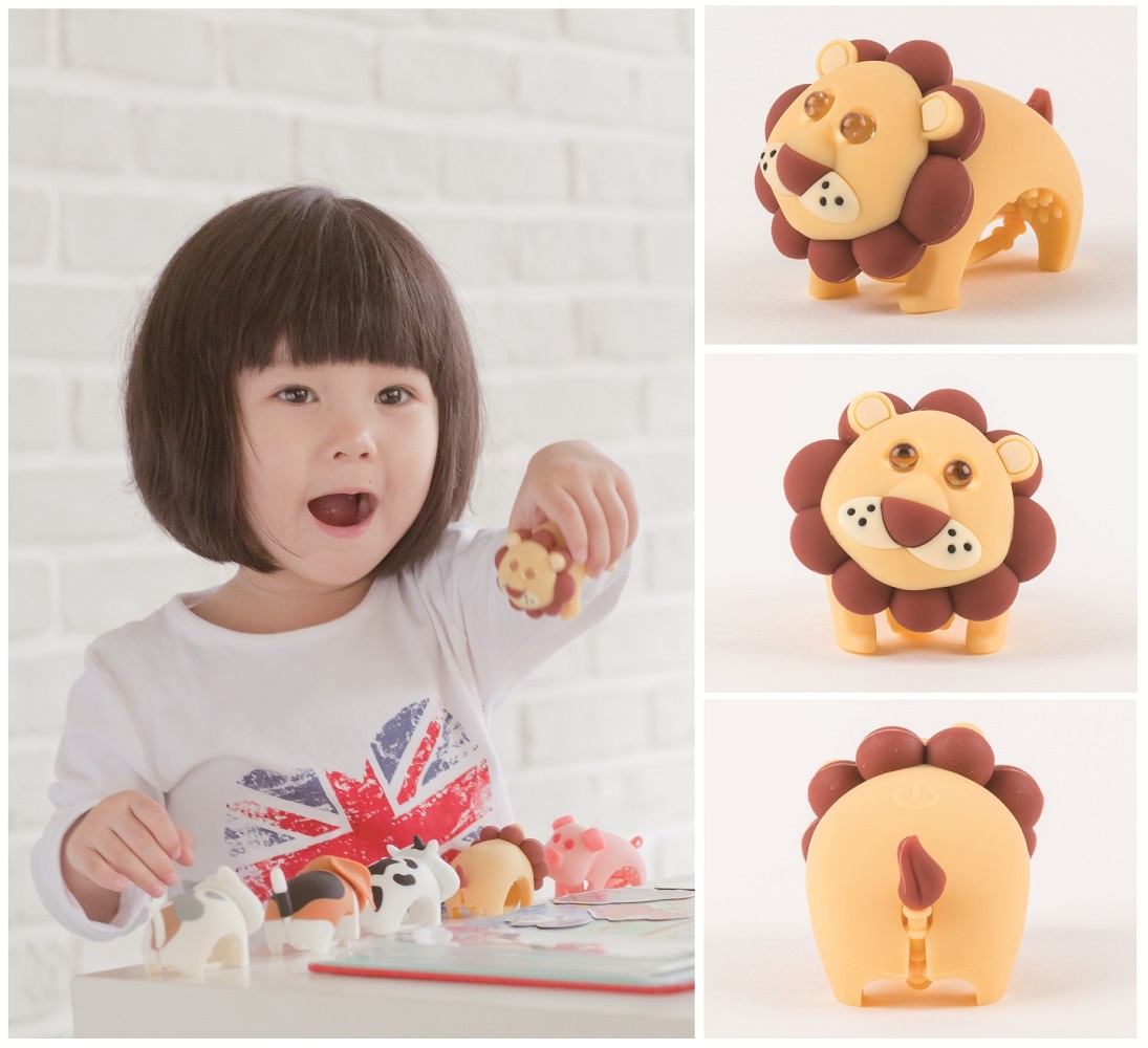 фото - Ліхтарик-мигалка для дитячого велосипеда Zoonimal Лев, LED, на кермо. Свічення: Білий