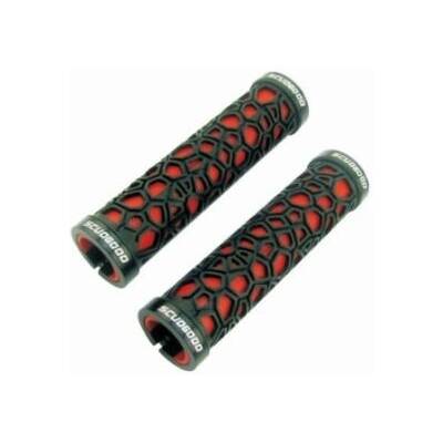 фото - Грипсы TPR 140mm с алюм. замками черно-красный ScudGood BC-GR6219