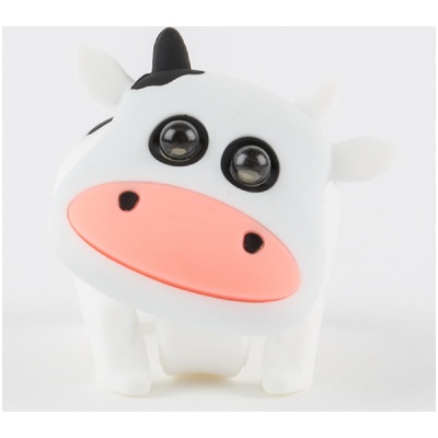 фото - Ліхтарик-мигалка для дитячого велосипеда Zoonimal Корова, LED, на кермо. Свічення: Білий