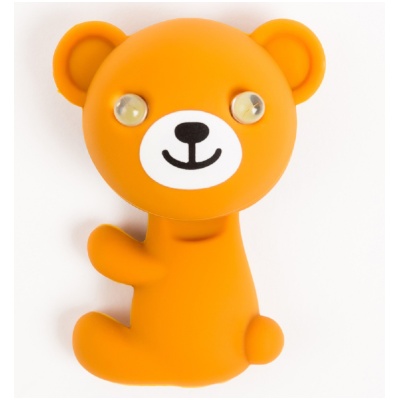 фото - Мигалка для дитячого велосипеда Zoonimal Ведмідь, LED, на підсідку. Світіння: Червоний