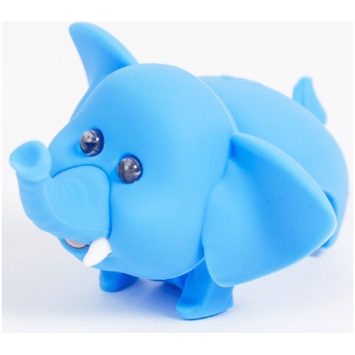 фото - Ліхтарик-мигалка для дитячого велосипеда Zoonimal Слон, LED, на кермо. Свічення: Білий