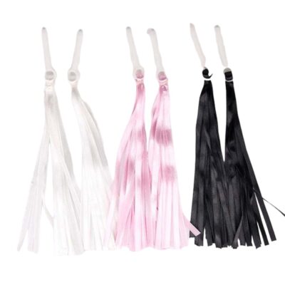 фото - Прикраса на кермо Green Cycle GCS-540 білі тканинні смужки