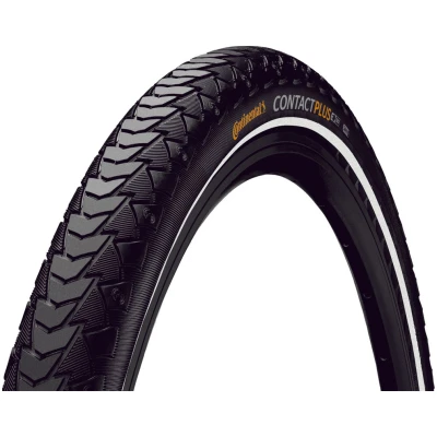 фото - Покрышка Continental Contact Plus, 28″ | 700 x 35C | 28 x 1 3/8 x 1 5/8, черная, не складная, светоотраж