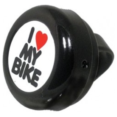 фото - Дзвінок Green Cycle GBL-251 I love my bike cтальной чорний
