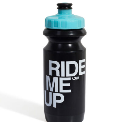 фото - Фляга 0,6 Green Cycle Ride Me Up з Big Flow valve, LDPE black nipple / light blue matt cap / black bottle