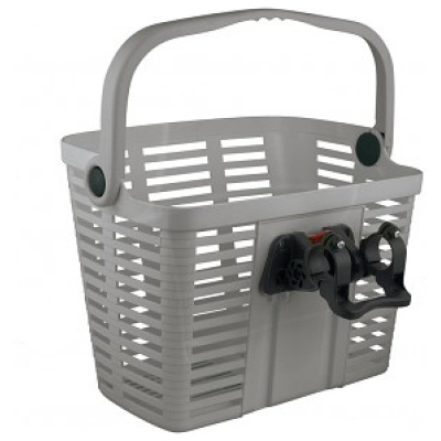 фото - Кошик Bellelli Plaza Argento з кріпленням на кермо, пластиковий, сірий