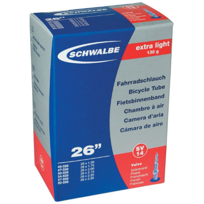 фото - Камера 26" (40/60×559) Schwalbe SV14 60мм Extra Light EK