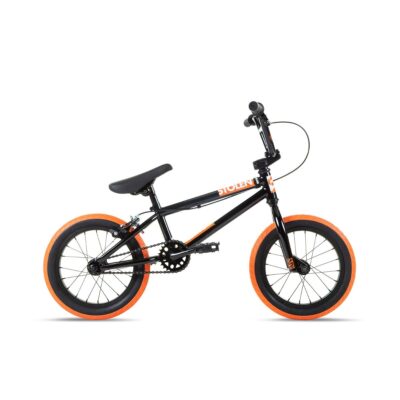 фото - Велосипед 14" Stolen AGENT 14.60" 2021 BLACK W/ DARK NEON ORANGE TIRES