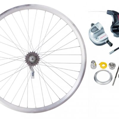 фото - Колесо задн. VLT 26″ AL 36H двост. silver; Втулка SHIMANO NEXUS Inter-3 з комплектом