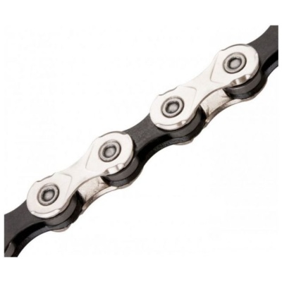 фото - Ланцюг інд. 114 зв. 1/2×11/128 KMC X10-1, NPBK silver/black