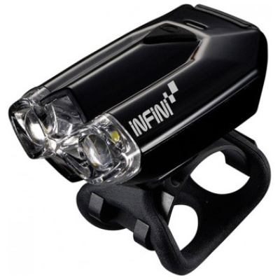 фото - Блималка передня Infini LAVA I-260W-Black, 2 світлодіоди, 4 режими, USB кабель, з кріпл.