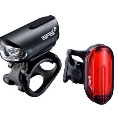 фото - Комплект блималок Infini OLLEY I-210P + I-210R, 4 режими + 7 режимів , USB кабель, з кріпл.