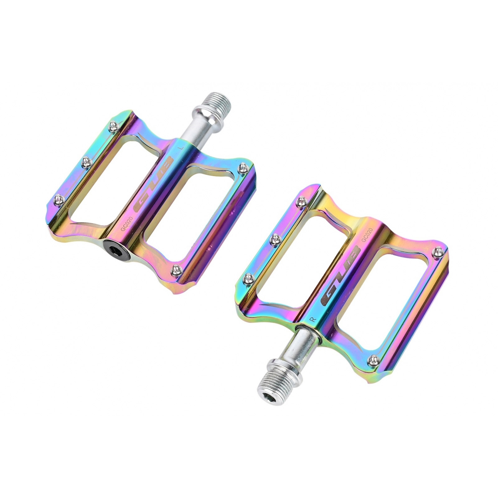 Педаль MTB AL GUB GC020 пром. подшипн. (oil slick)