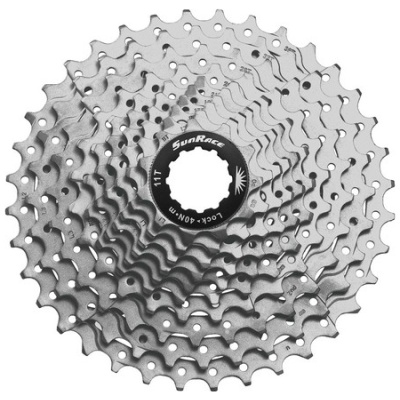 фото - Касета інд. 10-k 11-36T SUN RACE MS MTB, алюмінієвий павук, Metallic Silver