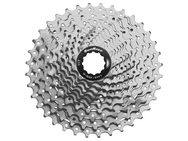 Касета інд. 10-k 11-36T SUN RACE MS MTB, алюмінієвий павук, Metallic Silver