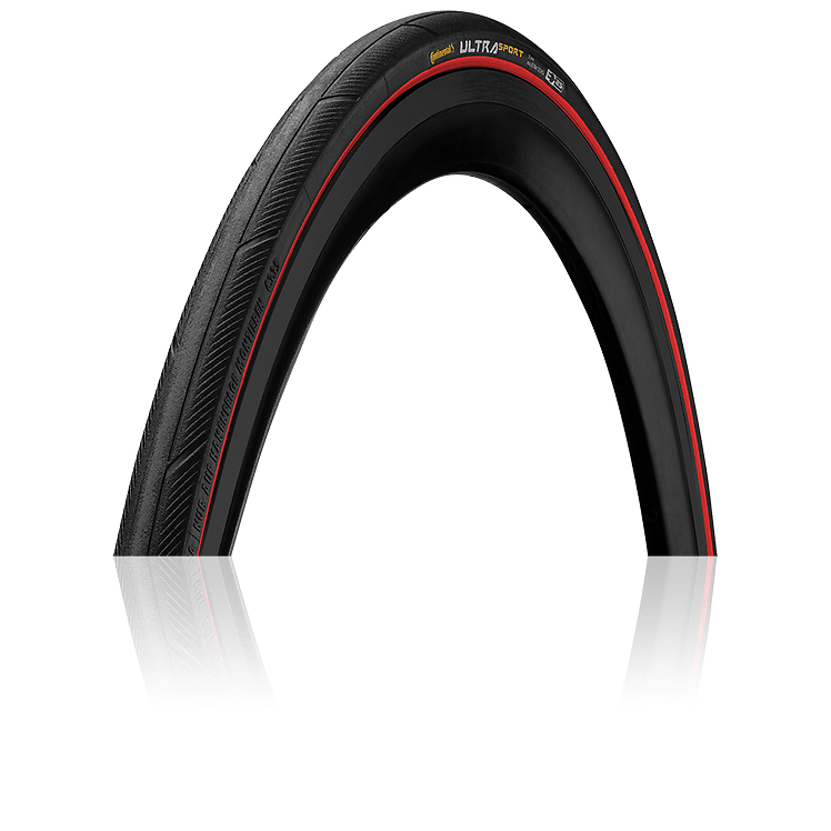 фото - Покришка Continental Ultra III Sport 28″ | 700 x 23C чорно/червона, складна, skin