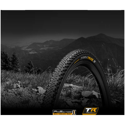 фото - Покрышка бескамерная Continental Terra Trail ProTection 28″ | 700 x 40C | 28 x 1.50 black/cream , складная skin