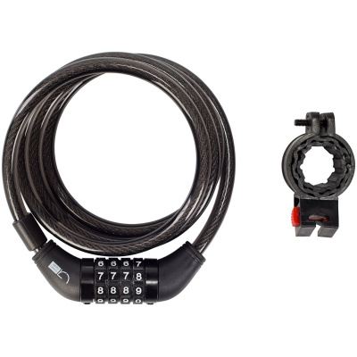 фото - Кодовий замок Green Cycle GLK-120 в силіконовій обоймі 10х150cm, чорний + кріплення