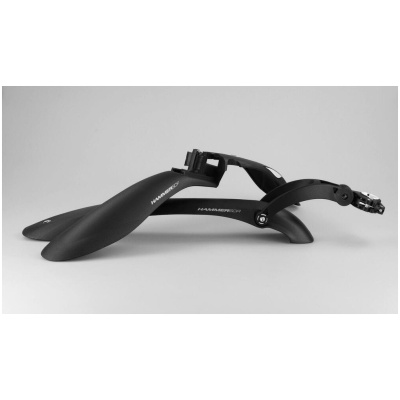 фото - Комплект крыльев 24"-29" SIMPLA Hammer SDE PRO SPEEDclamp mounting быстросъемное крепление, черные с белыми вставками