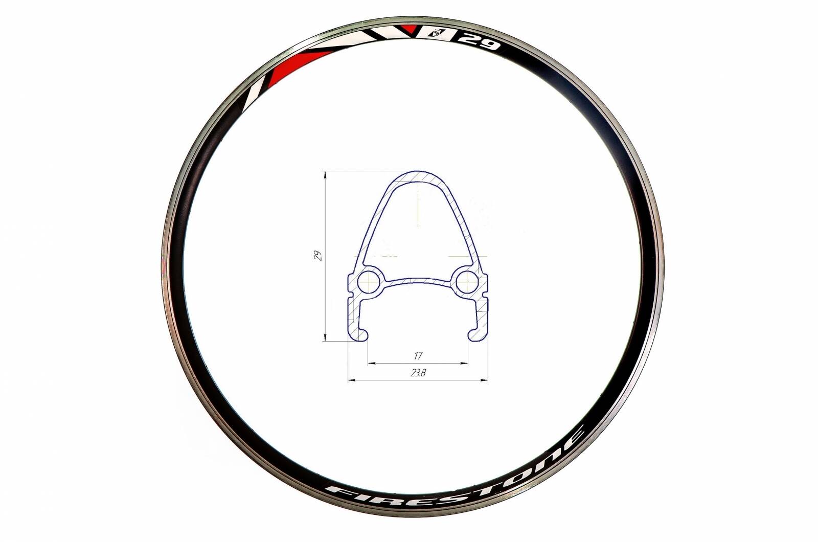 Обод 27.5" AL 36H двост. СNC HLQC-04 ED