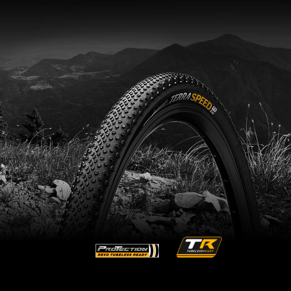 фото - Покрышка бескамерная Continental Terra Speed ProTection 28″ | 700 x 40C | 28 x 1.50 черная/коричневая , складная skin