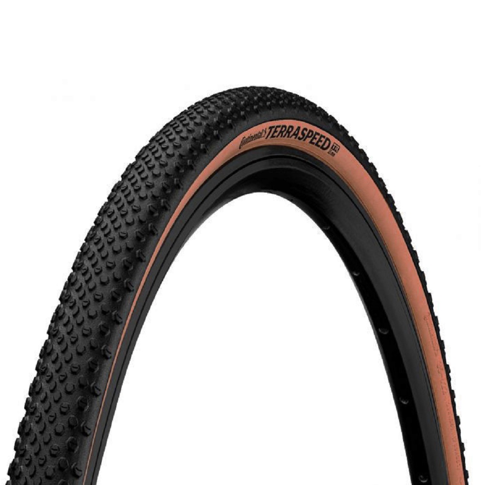 фото - Покрышка бескамерная Continental Terra Speed ProTection 28″ | 700 x 40C | 28 x 1.50 черная/коричневая , складная skin